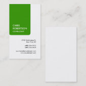 ホワイトグリーン魅力的なチャーム名刺 名刺 (正面/裏面)