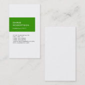 ホワイトグリーン魅力的魅力的な名刺 名刺 (正面/裏面)