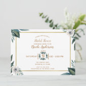 ホワイトグリ葉ンフローラブライダルシャワー 招待状 (スタンド正面)