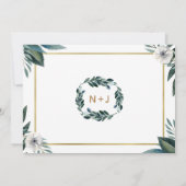 ホワイトグリ葉ンフローラブライダルシャワー 招待状 (裏面)