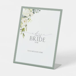 ホワイトグレイエレガントグリーンアドバイストゥザブライド 台座サイン