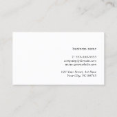 ホワイトグレイエレガントブラックモノグラムはっきりしたコンサルタント 名刺 (裏面)