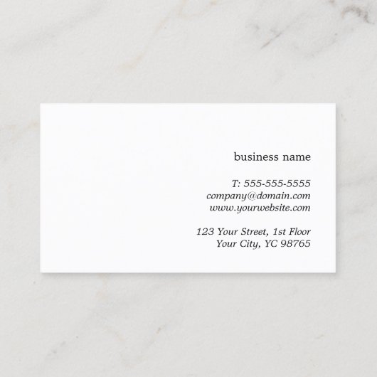 ホワイトグレイエレガントブラックモノグラムはっきりしたコンサルタント 名刺 (裏面)