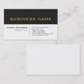 ホワイトグレイコンテンポラリープロフェッショナル名刺 名刺 (正面/裏面)