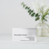 ホワイトグレイシンプルプレーン名刺 名刺 (スタンド正面)