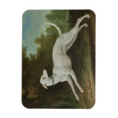 ホワイトグレイハウンド犬 マグネット (縦)