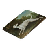 ホワイトグレイハウンド犬 マグネット (左側)