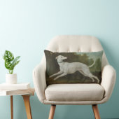 ホワイトグレイハウンド犬(Jean-Baptiste Oudry) ランバークッション (椅子)