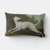 ホワイトグレイハウンド犬(Jean-Baptiste Oudry) ランバークッション (裏面)