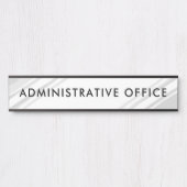 ホワイトグレイモダンプロフェッショナルプレート管理オフィス サインプレート (正面)
