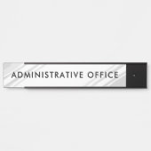 ホワイトグレイモダンプロフェッショナルプレート管理オフィス サインプレート (正面)