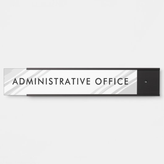 ホワイトグレイモダンプロフェッショナルプレート管理オフィス サインプレート (正面)