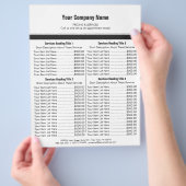 ホワイトグレシンプルー縁どン価格リスト4 チラシ (手)