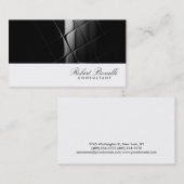 ホワイトグレーのプレーンモダンコンサルタント 名刺 (正面/裏面)