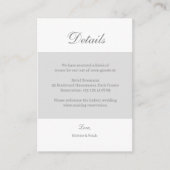 ホワイトグレーエレガントウェディングホテル詳細エンクロージャー エンクロージャーカード (正面)