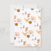 ホワイトグレーコッパーフローラ結婚ズ 出欠カード (裏面)
