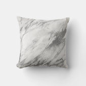 ホワイトグレーシルバーグラムマーブル クッション (正面)