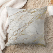ホワイトグレーシルバーパール金ゴールドVIPブラシ大理石 クッション (ブランケット)