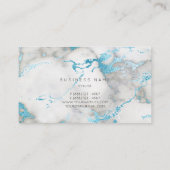 ホワイトグレーターコイズブルーマーブルビップ 名刺 (裏面)