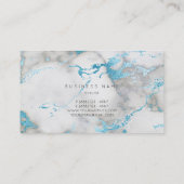ホワイトグレーターコイズブルーマーブルビップ 名刺 (裏面)