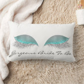 ホワイトグレーティファニーメイクアップラッシュゴージャス花嫁 ランバークッション (ブランケット)