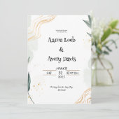 ホワイトグレーパステル結婚式招待状 招待状 (スタンド正面)