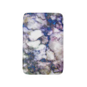 ホワイトグレーピンクマーブルストーンブルーグリッター バスマット (正面縦)