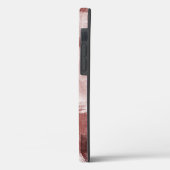 ホワイトグレーブルゴーニュ素朴モダン抽象芸術Nr56 Case-Mate iPhoneケース (裏面 / 左)