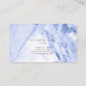 ホワイトグレーブルーネイビーマーブルビップ 名刺 (裏面)