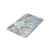 ホワイトグレーブルーマーブルストーンブラウングリッター バスマット (アングル)