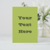 ホワイトグレープグリーン春シーズン無地のカラー カード (スタンド正面)