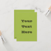 ホワイトグレープグリーン春シーズン無地のカラー カード (正面/裏面インサイチュ)