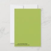 ホワイトグレープグリーン春シーズン無地のカラー カード (裏面)