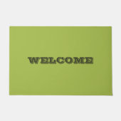 ホワイトグレープグリーン春シーズン無地のカラー ドアマット (正面)
