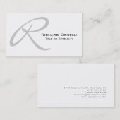 ホワイトグレーモノグラムコンサルタントの名刺 名刺 (正面/裏面)