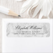 ホワイトグレー大理石差出人住所ラベル ラベル (インサイチュ)