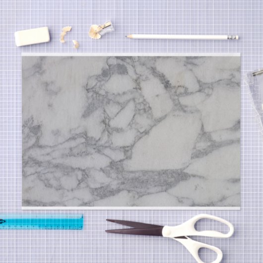 ホワイトグレー大理石風化テクスチャDIYロフトデコール 薄葉紙 (クラフト)