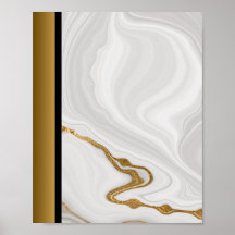 ホワイトグレー大理石/ブラック金ゴールドアー縁どト