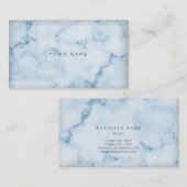 ホワイトグレー水中競技ブルーマーブルビップ 名刺 (正面/裏面)