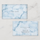 ホワイトグレー水中競技ブルーマーブルビップ 名刺 (正面/裏面)