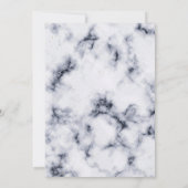 ホワイトグレー金ゴールドマーブルエレガントウェディング 招待状 (裏面)
