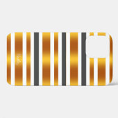 ホワイトグレー金ゴールド効果ストライプの Case-Mate iPhoneケース (裏面 (横))