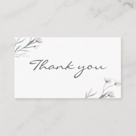 ホワイトグレ感謝していイスタイリッシュシンプルフローラ結婚ズ エンクロージャーカード