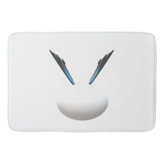 ホワイトグローブは少ない方がデザインアモダンート バスマット (正面)