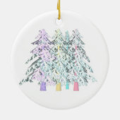 ホワイトグローブモダンデザインのアートがより少ない セラミックオーナメント (裏面)