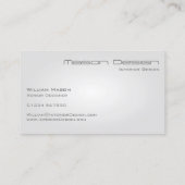 ホワイトグローモダンビミニマルジネスカード 名刺 (裏面)