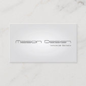 ホワイトグローモダンビミニマルジネスカード 名刺 (正面)