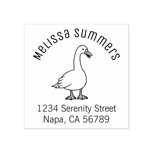 ホワイトグースアーチアドレス ラバースタンプ (インプリント)
