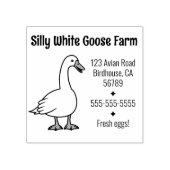 ホワイトグースファームのビジネスアドレス ラバースタンプ (インプリント)