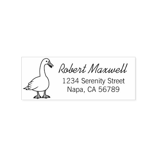 ホワイトグース差出人住所 ラバースタンプ (インプリント)